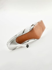 Silver Signature Forever Comfort® Leather Twist Sandals - Image 4 of 7