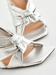 Silver Signature Forever Comfort® Leather Twist Sandals - Image 5 of 7
