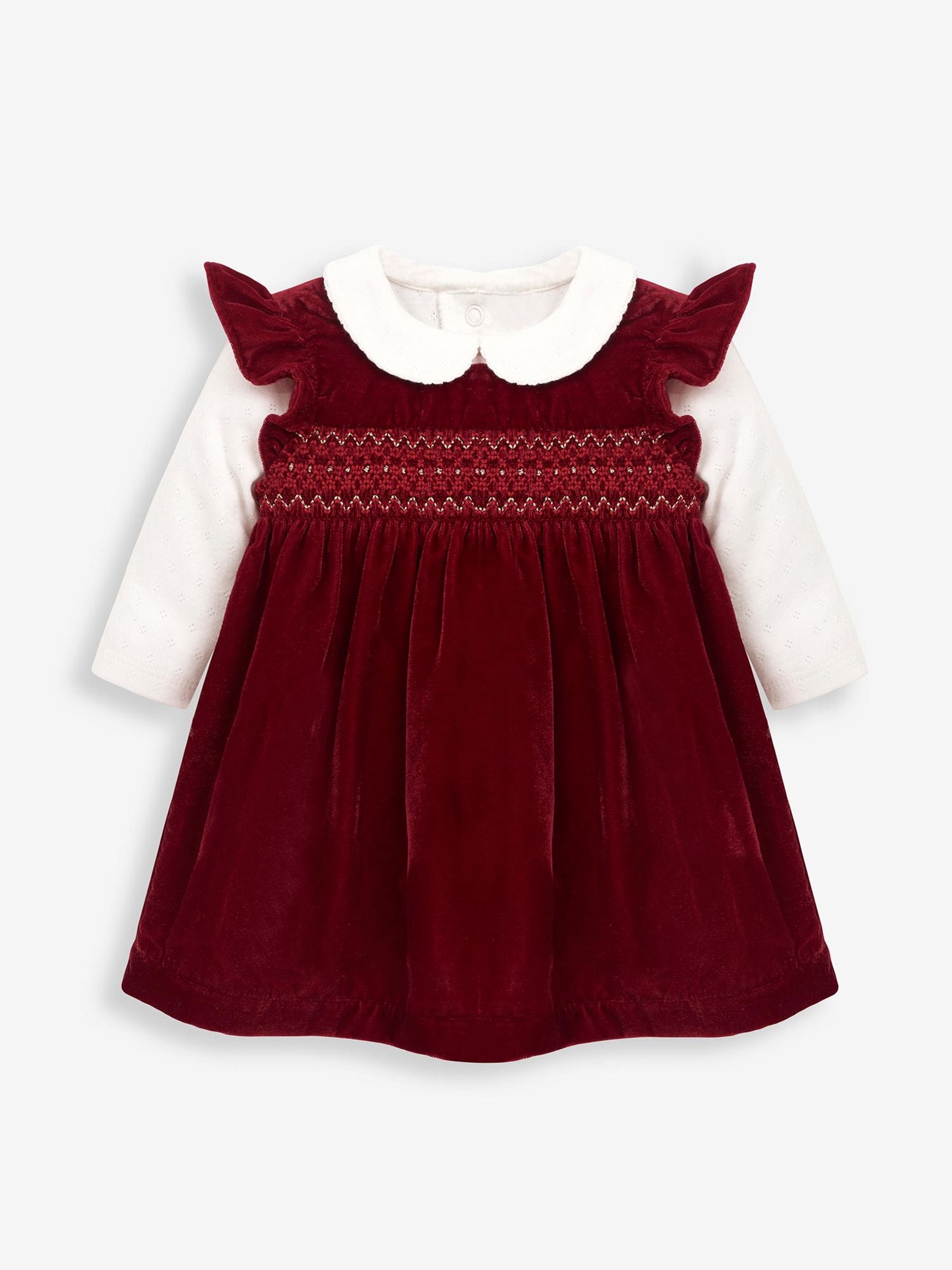 Velvet baby frock outlet