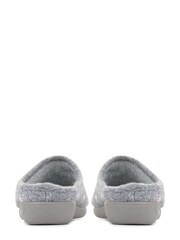 Jones Bootmaker Grey Elodia Embroidered Slipper Clogs - Image 2 of 4