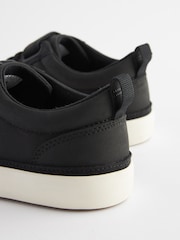 Black Standard Fit (F) Elastic Lace Touch Fastening Chevron Trainers - Image 3 of 6
