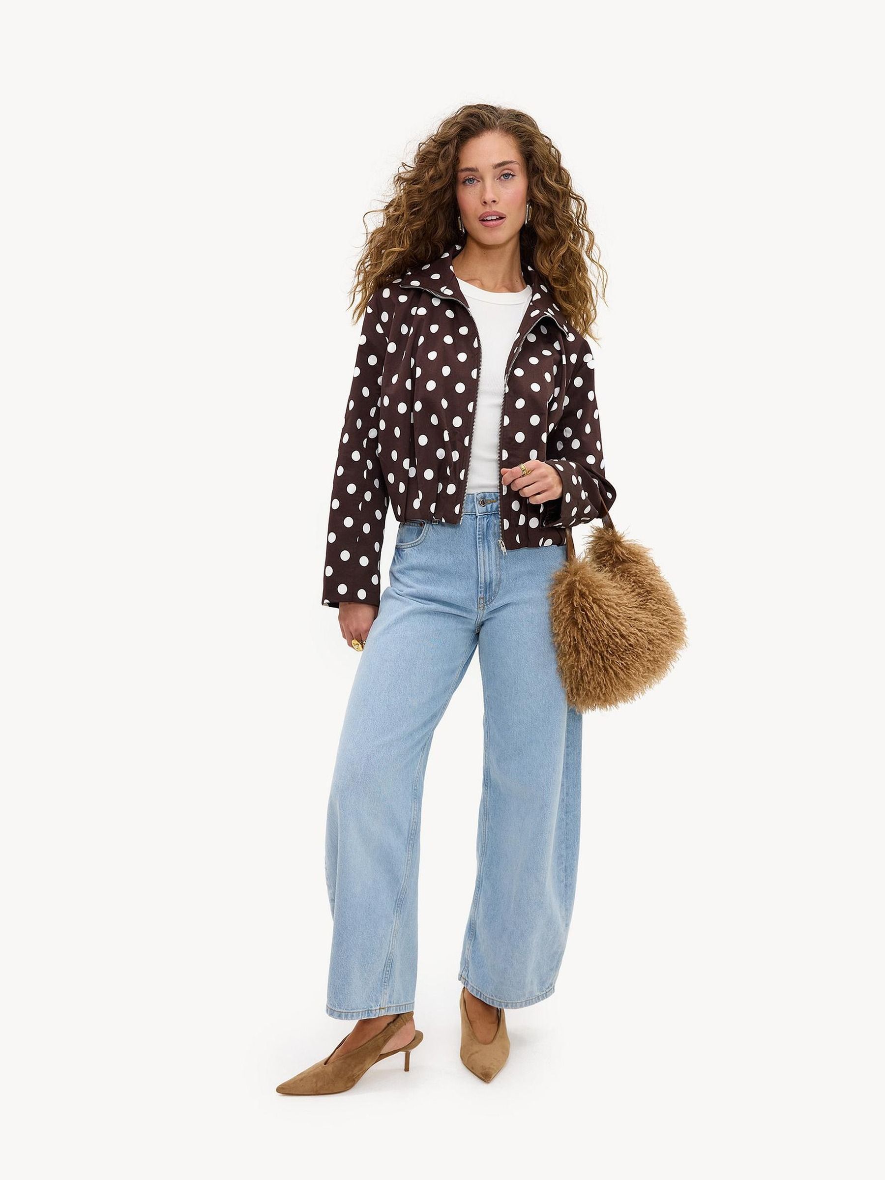 Buy LOAVIES Brown Heavenly Harmony Polka Dot Jacket from Next USA