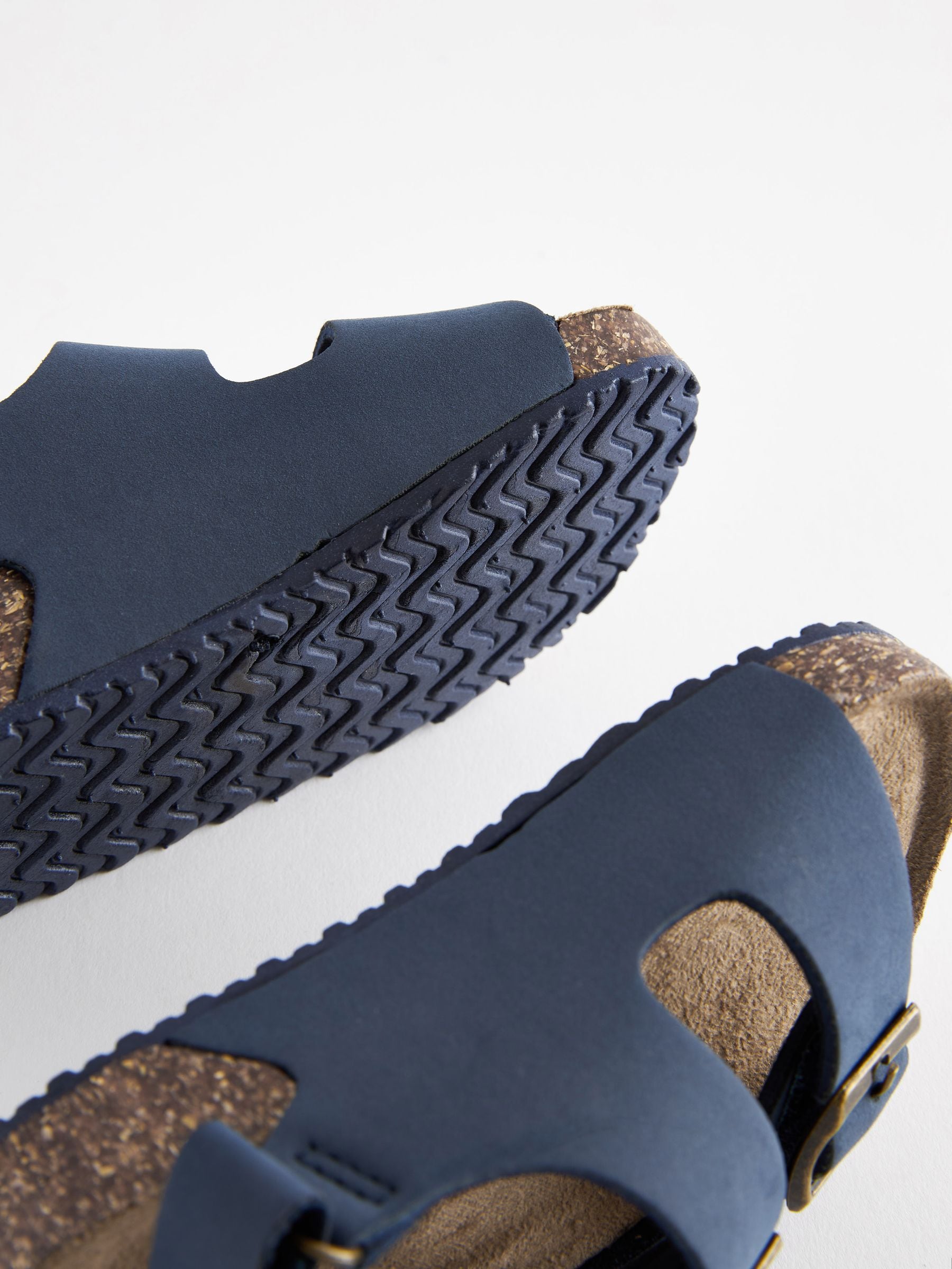 Buy Navy Blue Standard Fit F Double Buckle Cushioned Footbed Sandals from Next United Arab Emirates
