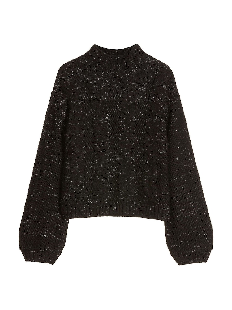 Kylie Teens Glitter Yarn Black Jumper - Image 4 of 4