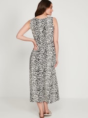 M&co Midikleid mit Leopardenmuster, Weiss - Bild 2 von 6