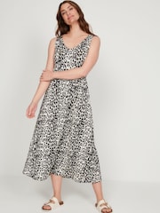 M&co Midikleid mit Leopardenmuster, Weiss - Bild 5 von 6