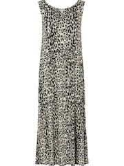 M&co Midikleid mit Leopardenmuster, Weiss - Bild 6 von 6