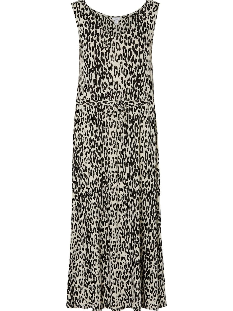 M&co Midikleid mit Leopardenmuster, Weiss - Bild 6 von 6