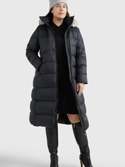 Tommy Hilfiger Curve Trya Maxi-Daunenmantel, Schwarz - Bild 3 von 7