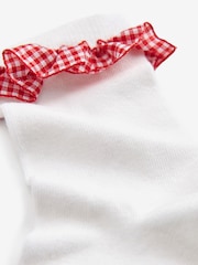 Clarks White Girls Ankle School Socks 2 Pack - Image 2 of 2