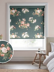 Laura Ashley Green Rosemore Made To Measure Roller Blind - Image 1 of 6
