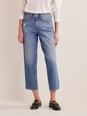 Boden Blue Relaxed Tapered Jeans - Image 1 of 6