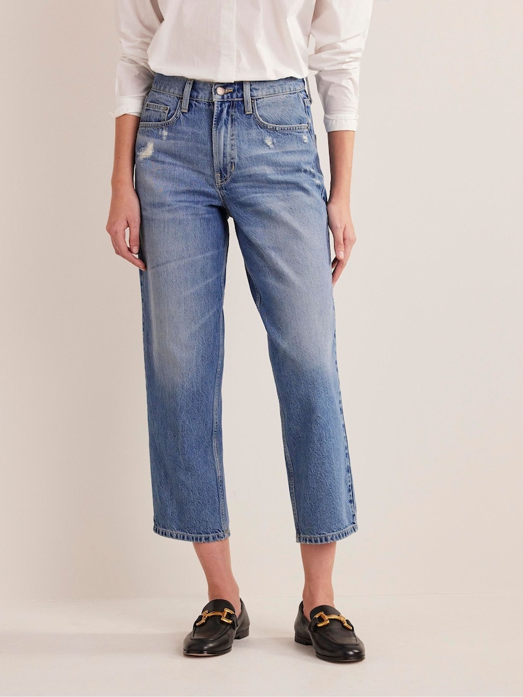 Boden Blue Relaxed Tapered Jeans - Image 1 of 6 Boden Blue Relaxed Tapered Jeans - Image 1 of 6
