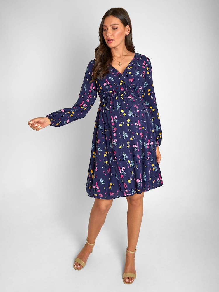 JoJo Maman Bébé Wickelkleid mit Blumenprint, Umstandsmode - Bild 1 von 6 JoJo Maman Bébé Wickelkleid mit Blumenprint, Umstandsmode - Bild 1 von 6