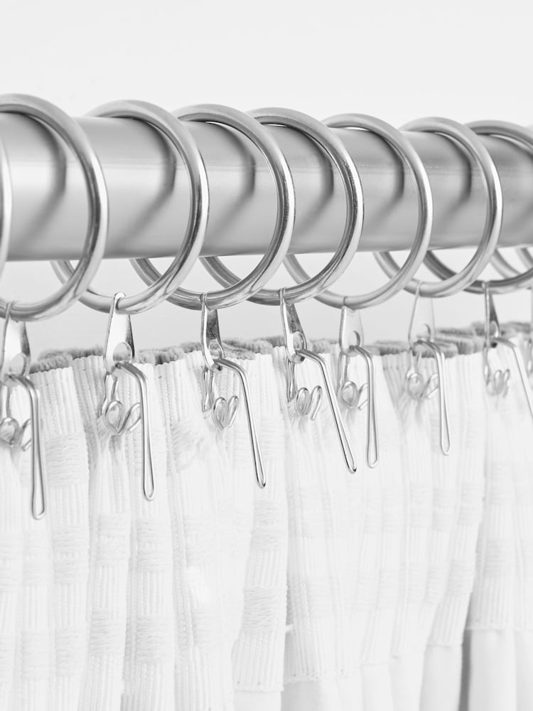 50 Pack Brushed Silver Pencil Pleat Curtain Hooks - Image 1 of 5