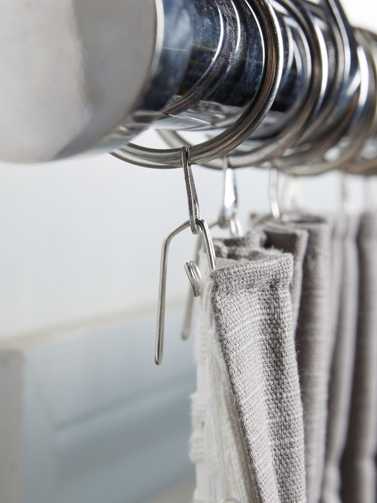 Buy 50 Pack Brushed Silver Pencil Pleat Curtain Hooks from the