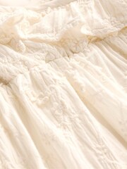 Boden Cream Dip Hem Broderie Dress - Image 4 of 4
