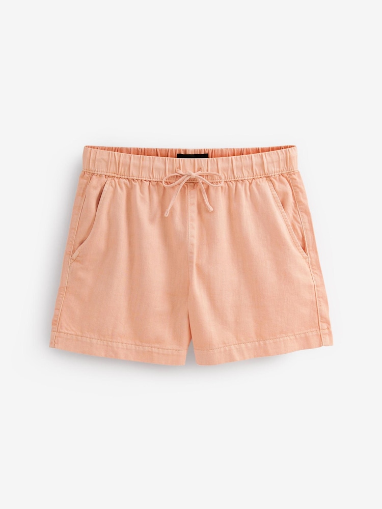 Pink Elasticated Waist Denim Shorts - Image 4 of 4