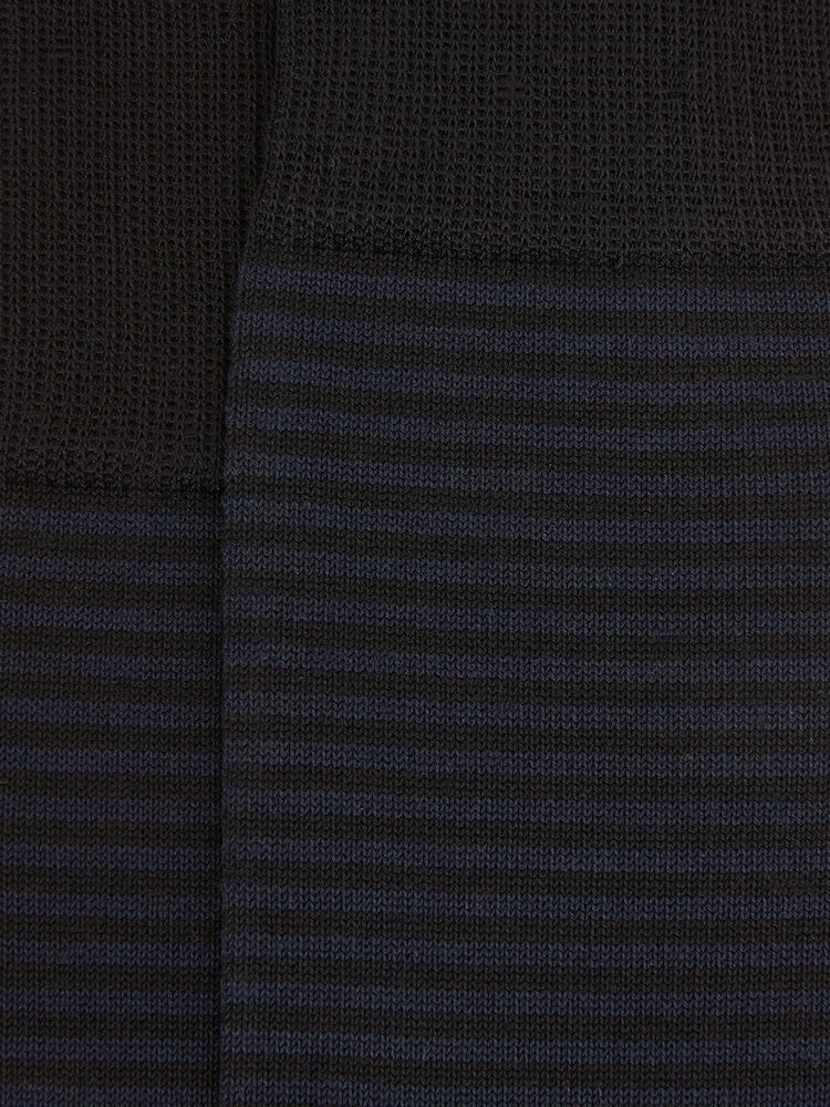 Reiss Black/Navy Mario Stripe Socks - Image 3 of 3