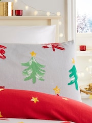 Fusion Grey Festive Trees 100% Cotton Duvet Cover and Pillowcase Set - Image 2 of 4