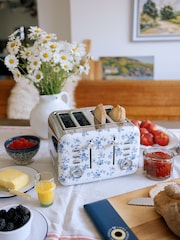 Laura Ashley Blue China Rose 4 Slice Toaster - Image 4 of 6