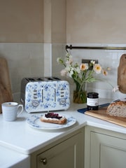 Laura Ashley Blue China Rose 4 Slice Toaster - Image 6 of 6