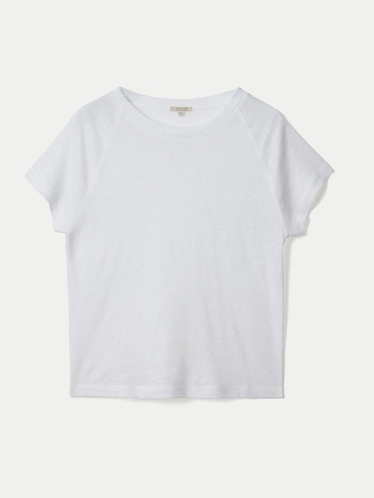 Jigsaw White Linen Raglan Baby T-Shirt - Image 6 of 6 Jigsaw White Linen Raglan Baby T-Shirt - Image 6 of 6