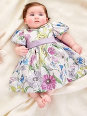 Laura Ashley Multi Floral Newborn Pointon Fields Taffeta Floral Prom Dress - Image 1 of 8
