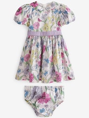 Laura Ashley Multi Floral Newborn Pointon Fields Taffeta Floral Prom Dress - Image 5 of 8