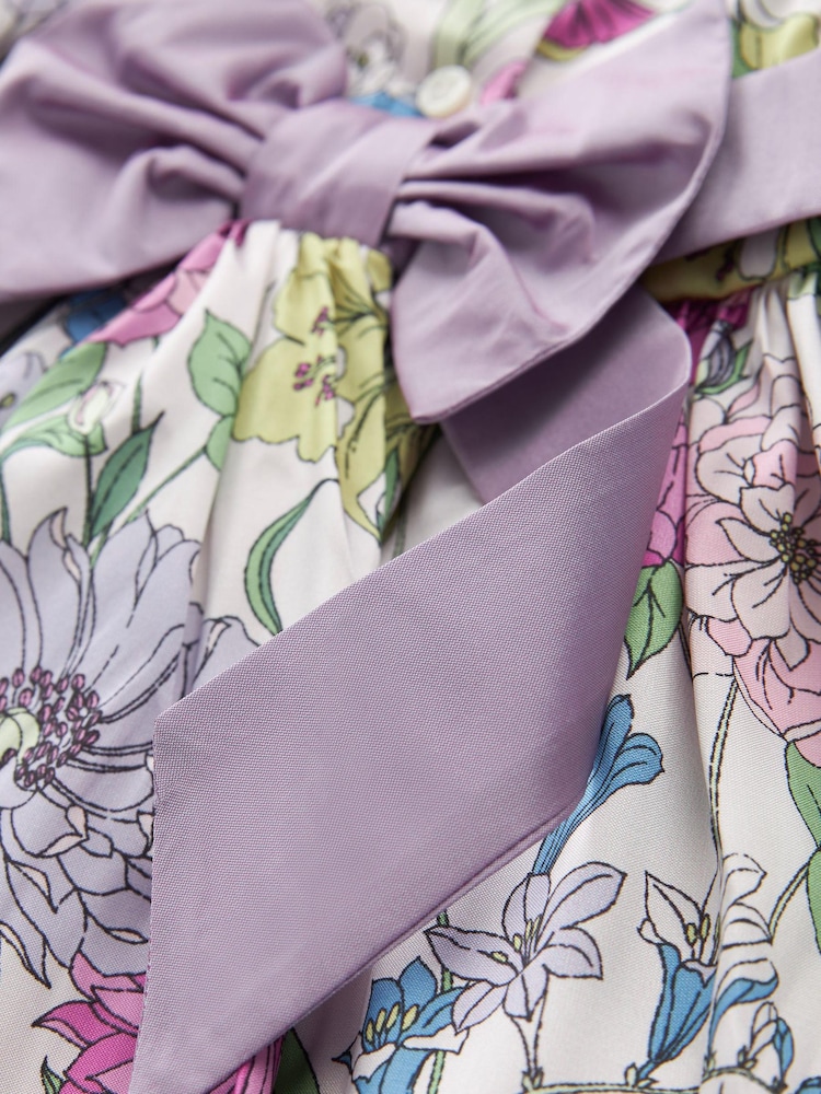 Laura Ashley Multi Floral Newborn Pointon Fields Taffeta Floral Prom Dress - Image 8 of 8