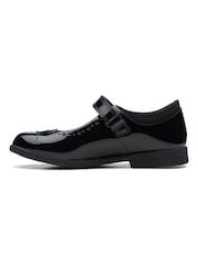 Clarks Black Patent Multi Fit Leather Magic Step Bar Shoes - Image 1 of 7