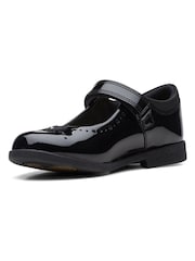 Clarks Black Patent Multi Fit Leather Magic Step Bar Shoes - Image 2 of 7