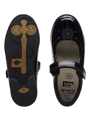 Clarks Black Patent Multi Fit Leather Magic Step Bar Shoes - Image 5 of 7