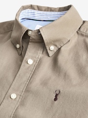 Stone Natural Regular Fit Short Sleeve Oxford Shirt - Image 5 of 6