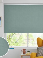 Sage Green Ready Made Textured Roller Blackout Blind - Image 1 of 5