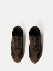 Jigsaw Brown Porto Satin Trainers - Image 3 of 6