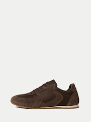 Jigsaw Brown Porto Satin Trainers - Image 5 of 6
