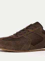 Jigsaw Brown Porto Satin Trainers - Image 6 of 6