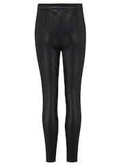 Pour Moi Black Elise Stretch Faux Leather Skinny Trousers - Image 4 of 4