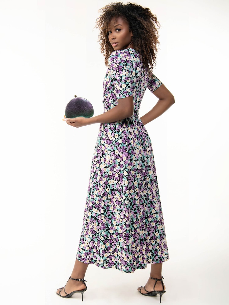 Jolie Moi Purple Molly Jersey Maxi Dress - Image 5 of 5
