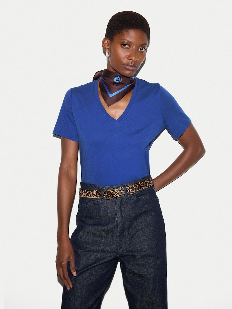 Jigsaw Blue V-Neck T-Shirt - Image 1 of 5