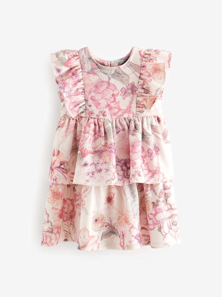 Pink Frill Ponte Dress (3mths-7yrs) - Image 1 of 3