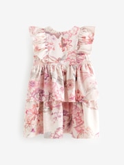 Pink Frill Ponte Dress (3mths-7yrs) - Image 2 of 3