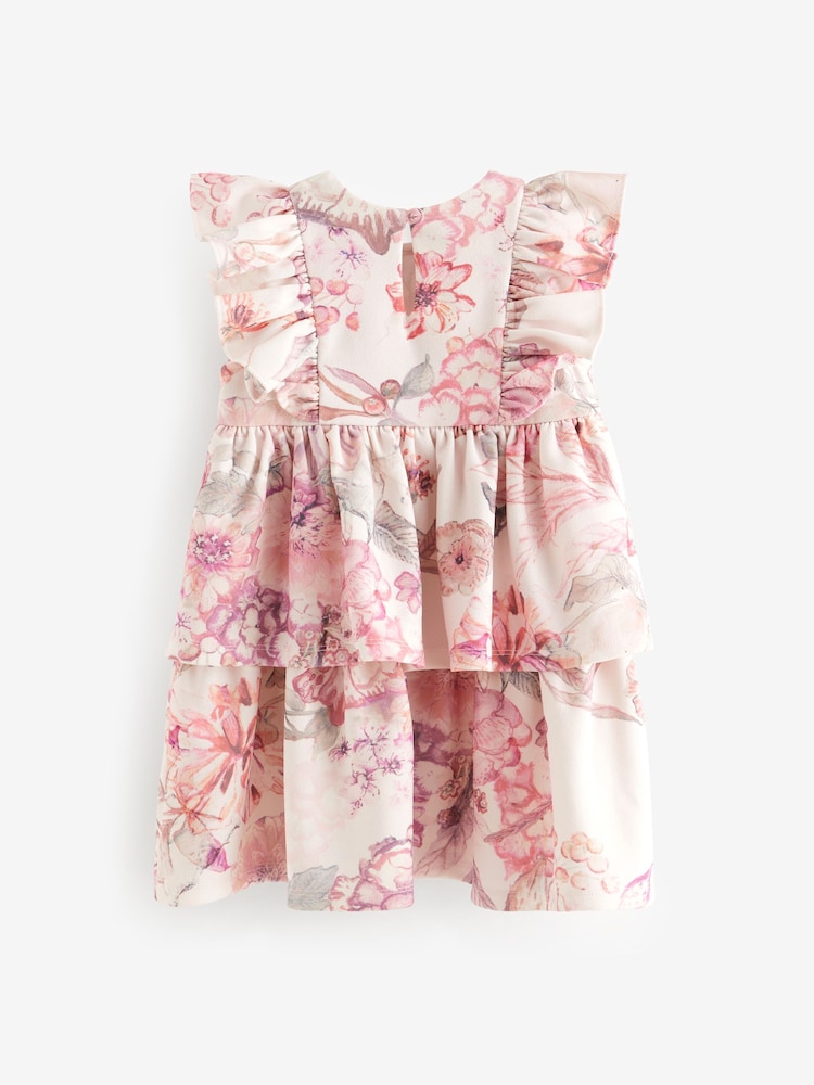 Pink Frill Ponte Dress (3mths-7yrs) - Image 2 of 3