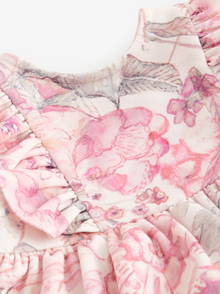Pink Frill Ponte Dress (3mths-7yrs) - Image 3 of 3