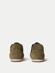 Jigsaw Green Porto Satin Trainers - Image 4 of 6