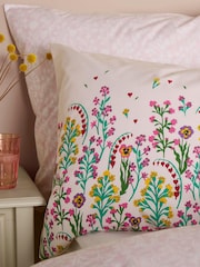 Cath Kidston Cream Paper Pansy 100% Cotton Duvet Cover And Pillowcase Set - Image 2 of 4