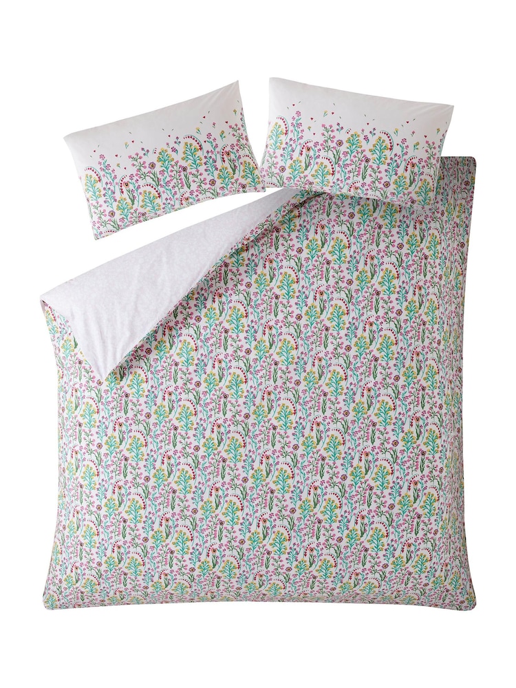 Cath Kidston Cream Paper Pansy 100% Cotton Duvet Cover And Pillowcase Set - Image 3 of 4