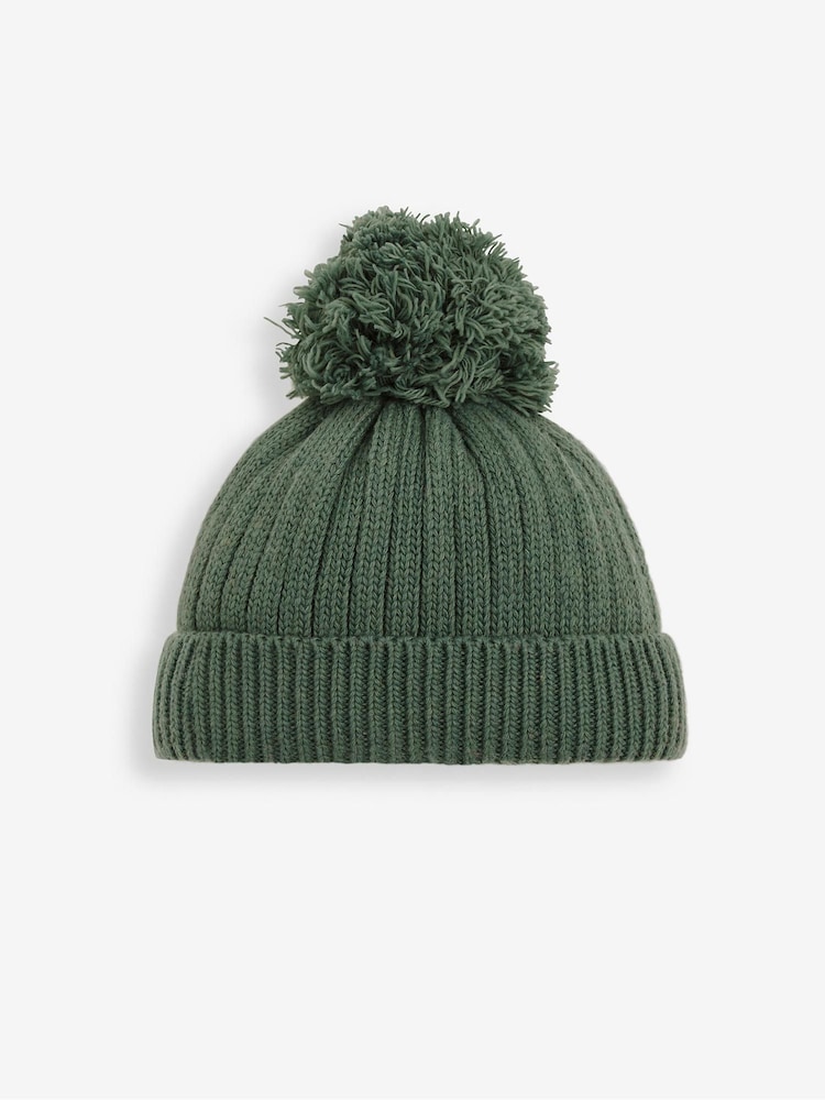 Verde caqui - Gorro de canalé calentito de Jojo Maman Bébé - Imagen 1 de 3