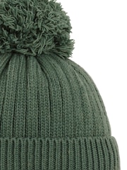 Verde caqui - Gorro de canalé calentito de Jojo Maman Bébé - Imagen 2 de 3